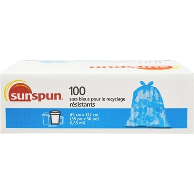 Blue Recycling Bags, Regular Strength
