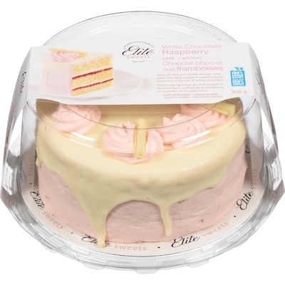 Elite Sweets Gâteau chocolat blanc et aux framboises 800 g, 2,50 $/100g