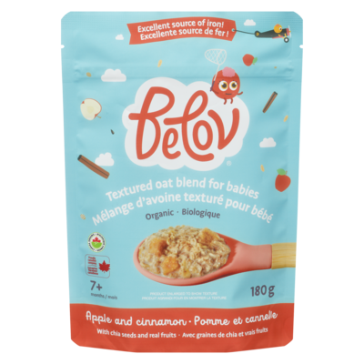 Belov Textured Oat Blend For Babies Apple And Cinnamon 7+ Months 180 g, $4.16/100g