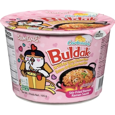 null Buldak Stir-Fried Ramen Carbonara Artificial Spicy Chicken Flavor 105 g, $3.32/100g