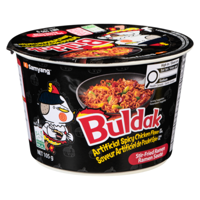 Samyang Buldak ramen sauté saveur artificiel de poulet épicé 105 g, 3,61 $/100g