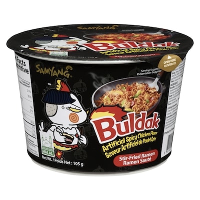 null Buldak ramen sauté saveur artificiel de poulet épicé 105 g, 3,33 $/100g