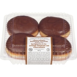 Chocolate Boston Cream Donuts