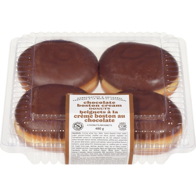 Chocolate Boston Cream Donuts