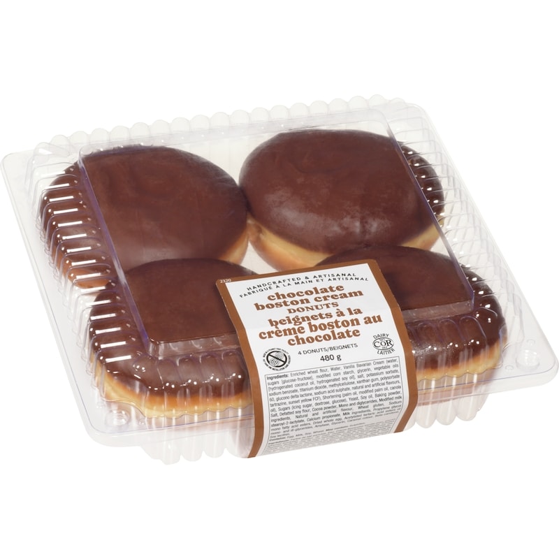 Chocolate Boston Cream Donuts