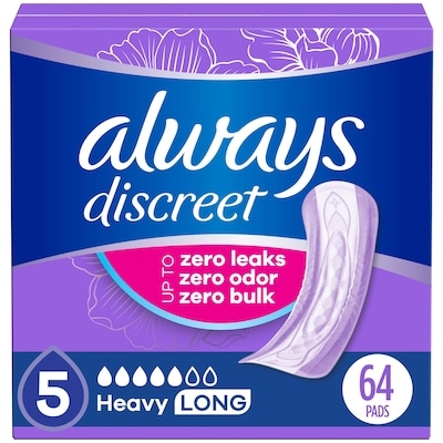 Always Discreet Zero Leaks Liner Size 5 64 ea, $0.58/1ea