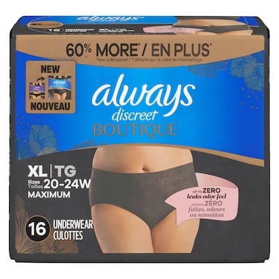 Always Culottes discreet boutique noir TG, paquet de 16 16 ea, 2,19 $/1ch