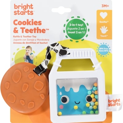 Bright Starts Rattle & Teether Toy Cookies & Teethe 3m+ 1 ea, $9.49/1ea