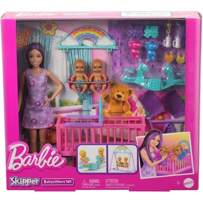 Barbie Skipper Babysitter Doll with Twin Nursery Playset & Accessories 1 ea, $50.00/1ea