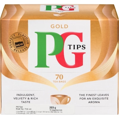 PG Tips Black Tea Gold 203 g, $6.40/100g