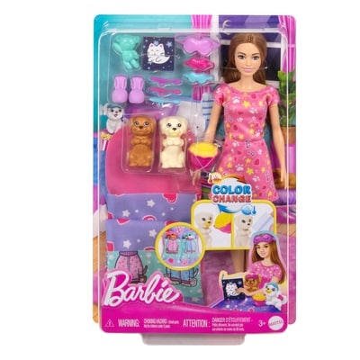 Barbie Doll and Puppy Slumber Party Playset 1 ea, $30.00/1ea
