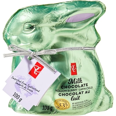 le Choix du Président Lapin creux en chocolat au lait 100 g, 6,00 $/100g