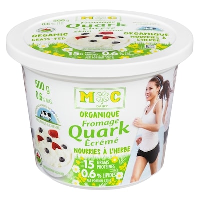 Mc Dairy Fromage quark organique écrémé 0.6% m.g. 500 g, 1,20 $/100g