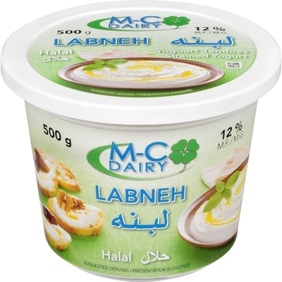 Mc Dairy Yogourt tendues labneh 12 % m.g. 500 g, 1,30 $/100g