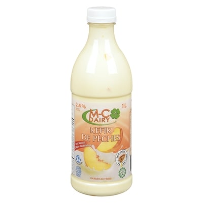 Mc Dairy Kefir de pêches 2.4 % m.g. 1 l, 0,53 $/100ml