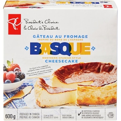 President's Choice Northern Spanish-Style Basque Cheesecake 600 g, $1.67/100g