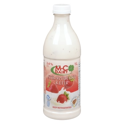 Mc Dairy Strawberry Kefir 2.4 % M.F. 1 l, $0.60/100ml