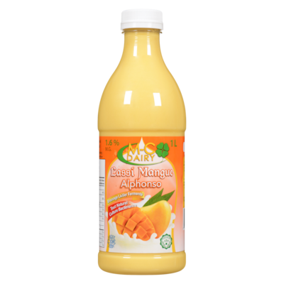 Mc Dairy Breuvage laitier fermenté lassi mangue alphonso 1.6 % m.g. 1 l, 0,48 $/100ml