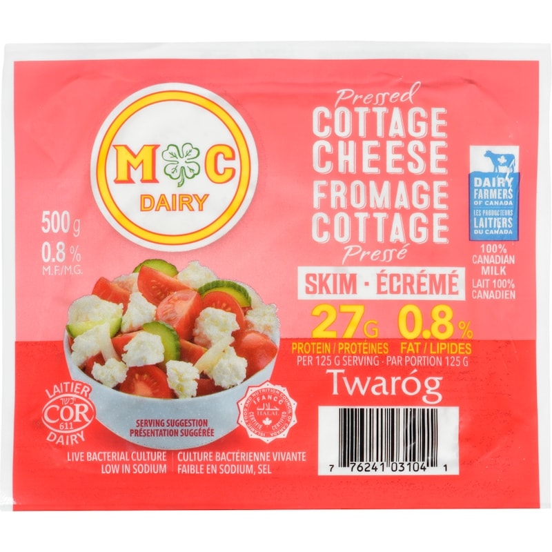 Cottage Cheese Pressed Skim 0.8 % M.F.