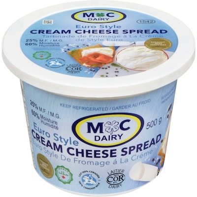 Mc Dairy Euro Style Cream Cheese Spread 25% M.F. 500 g, $1.70/100g