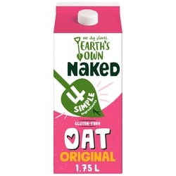 Earth's Own Naked Original Gluten-Free Oat Milk Alternative 1.75 l, $0.26/100ml