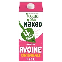 Earth’s Own Sans gluten Boisson à l’avoine Naked Originale 1.75 l, 0,30 $/100ml