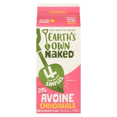 Earth’s Own Boisson à l'avoine, Naked Originale  1.75 l, 0,34 $/100ml