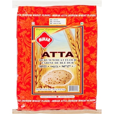 MINAR Durum Wheat Flour Atta 9.07 kg, $0.19/100g