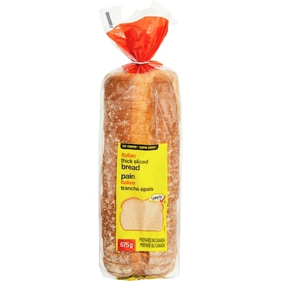 No Name Italian Thick Sliced Bread 675 g, $0.47/100g