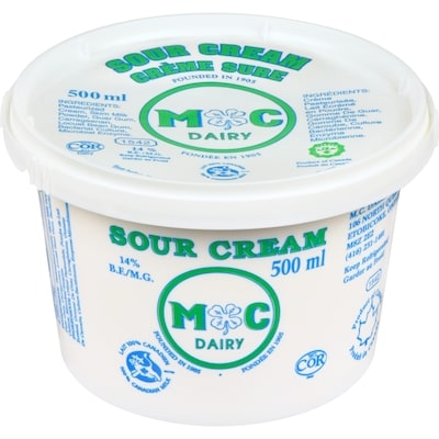 Mc Dairy Sour Cream 14% B.F. 500 g, $0.74/100g