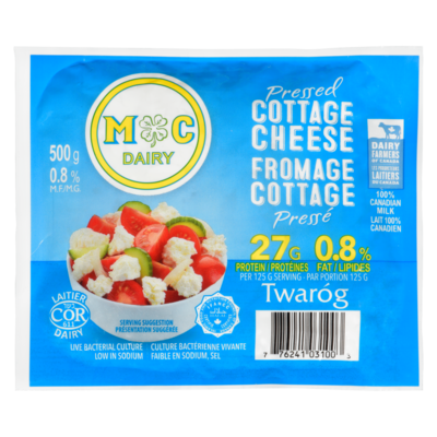 Fromage cottage pressé 0.8 % m.g.