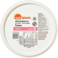 Sunspun Strawberry Ice Cream 11.4 l, $0.25/100ml