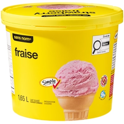 Lait glacé aux fraises