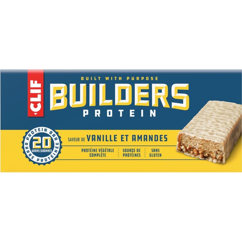 BUILDERS Protein Bars, Vanilla Almond Flavour, 20 g of Protein (Pack of 12)