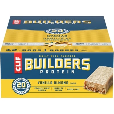 Clif BUILDERS barres protéinées, saveur de vanille et amandes (emballage de 12) 12x68.0 g, 3,92 $/100g 1,78 $/1lb