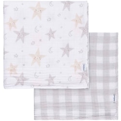 2pk Muslin Blanket - Celestial 