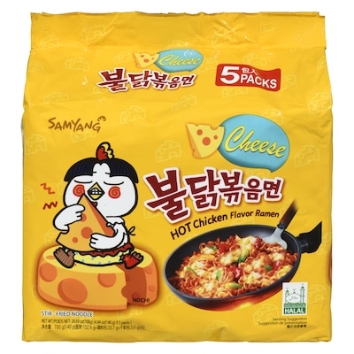 null Buldak Stir-Fried Ramen Cheese Artificial Spicy Chicken Flavor 700 g, $1.57/100g