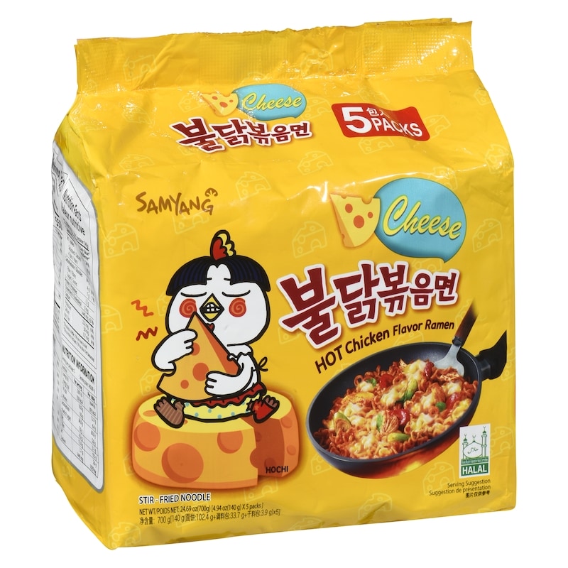 Buldak Stir-Fried Ramen Cheese Artificial Spicy Chicken Flavor