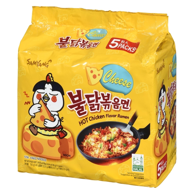 Buldak Stir-Fried Ramen Cheese Artificial Spicy Chicken Flavor