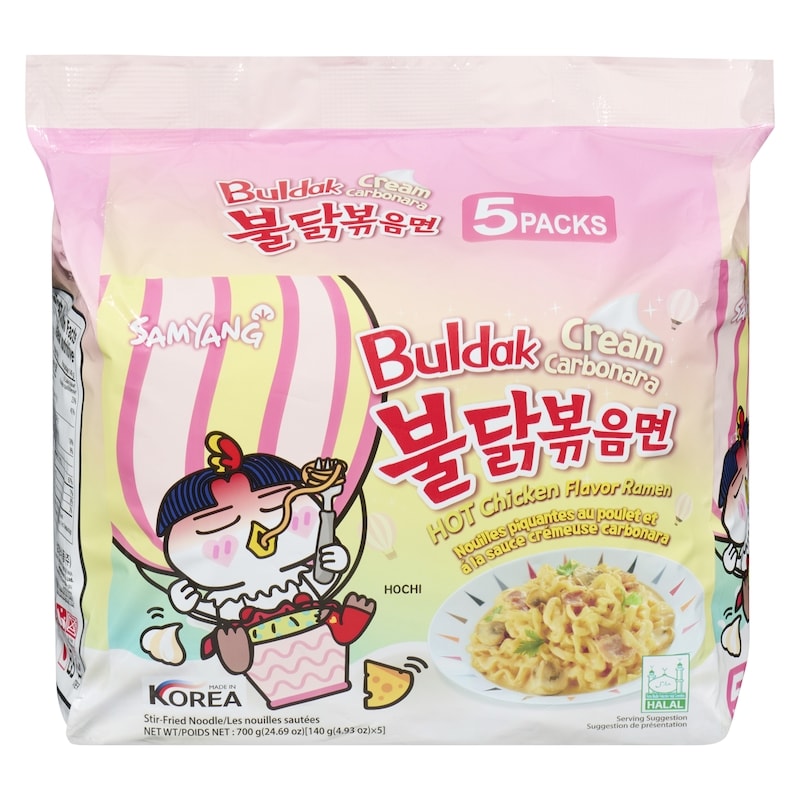 Buldak Stir-Fried Noodle Cream Carbonara Hot Chicken Flavor Ramen