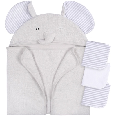Gerber 4-Piece Bath Set, Grey Elephant 1 ea, $24.99/1ea