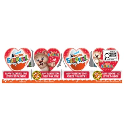 Kinder Surprise Valentines Train, 4 Chocolate Eggs with Toys Per Train, Classic Edition 80 g, $11.24/100g