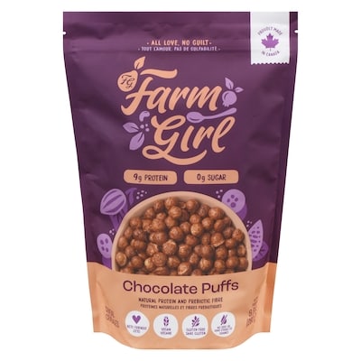 Farm Girl Céréales Chocolate Puffs sans sucre 280 g, 4,10 $/100g