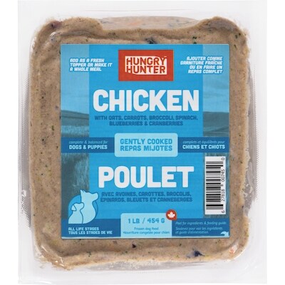 Hungry Hunter Frozen Dog Food Chicken All Life Stages 0.453 kg, $2.87/100g