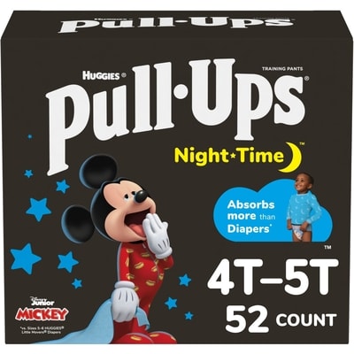 Huggies Pull-Ups Boys' Night-Time Training Pants, 4T-5T (38-50 lbs), 52 Ct 52 ea, $0.69/1ea