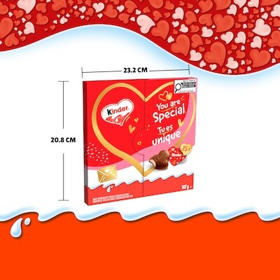 & Love Mini, 25 Mini Coeurs en Chocolat, Chocolats de la Saint-Valentin
