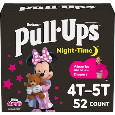 Huggies Pull-Ups Girls Night-Time Training Pants, 4T-5T (38-50 lbs), 52 Ct 52 ea, $0.69/1ea