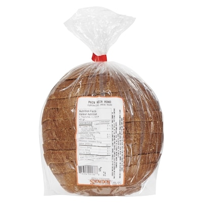 Snowdon Bakery Pain noir rond 325 g, 1,54 $/100g