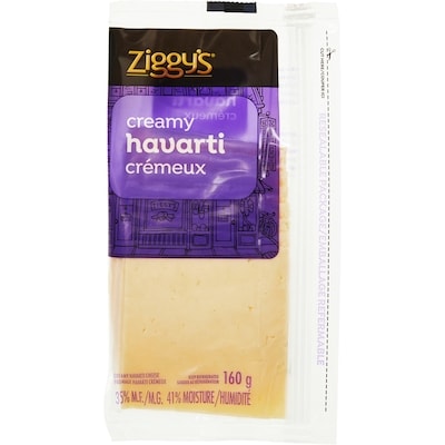 Ziggy's Creamy Havarti Cheese Slices 160 g, $3.13/100g