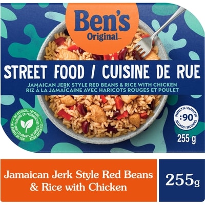 Bens Street Food Jamaican Jerk Style Beans & Rice with Chicken 255.15 g, $1.76/100g